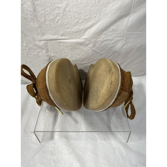 Free People Ashton Ankle Soft Suede Lace Booties Shoes tan size 8 - Picture 10 of 16